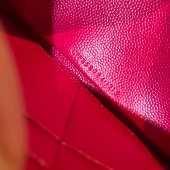 Saint Laurent YSL Monogram Zip Around Wallet with Chain Bubblegum - Picture 2 of 14